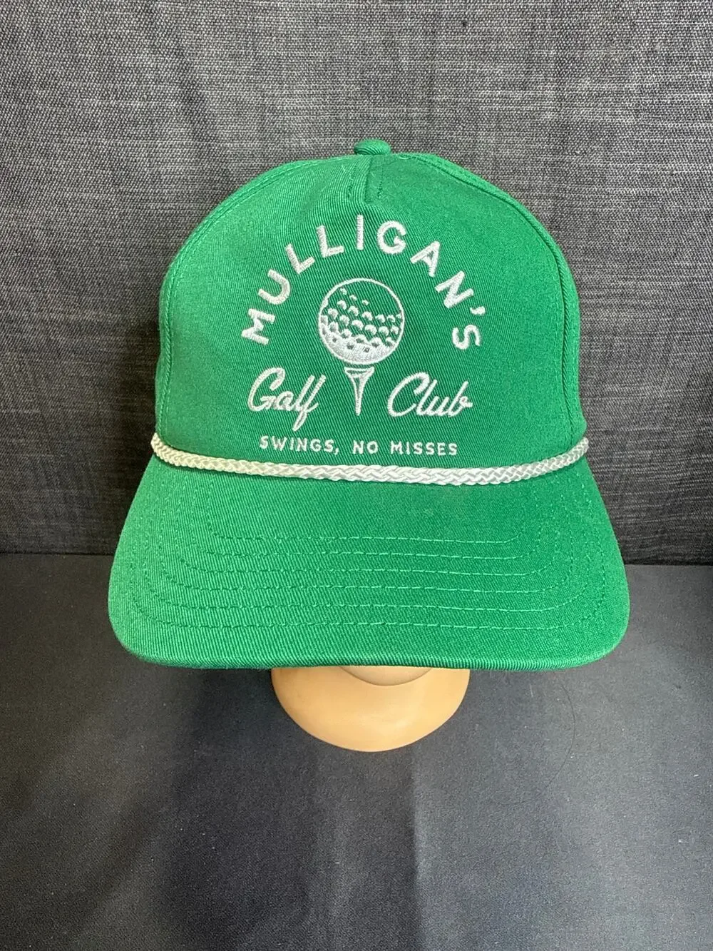 Mulligans Golf Club Green Rope Hat Retro 5-Panel Snapback Mighty Fine Cap